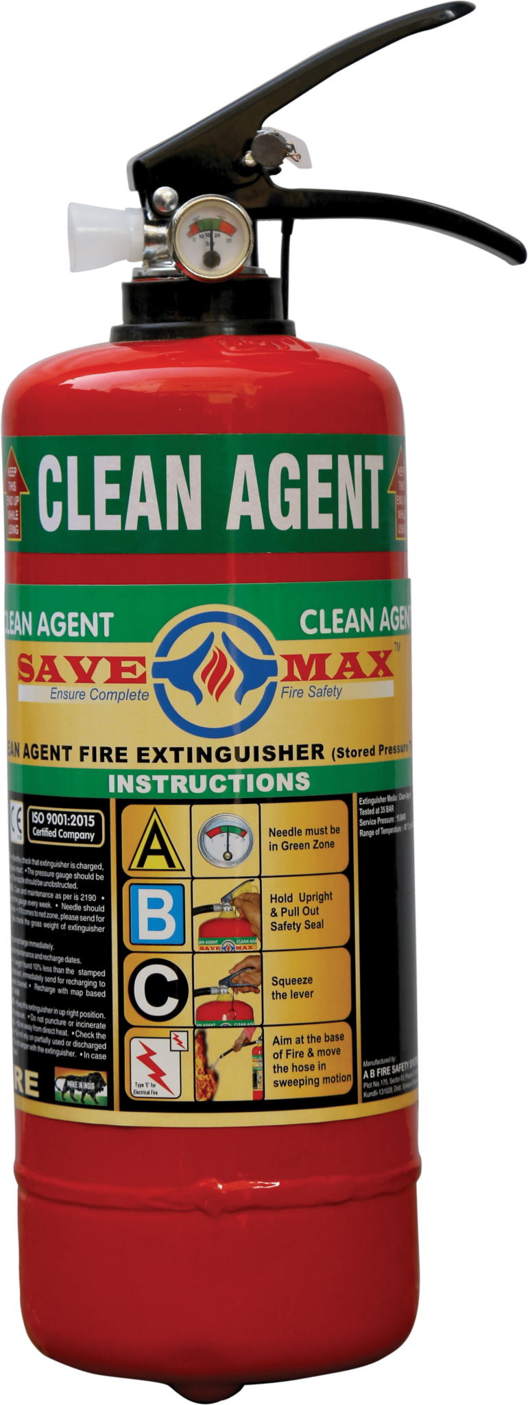 Savemax Clean Agent Fire Extinguisher Ab Fire Safety Systems 