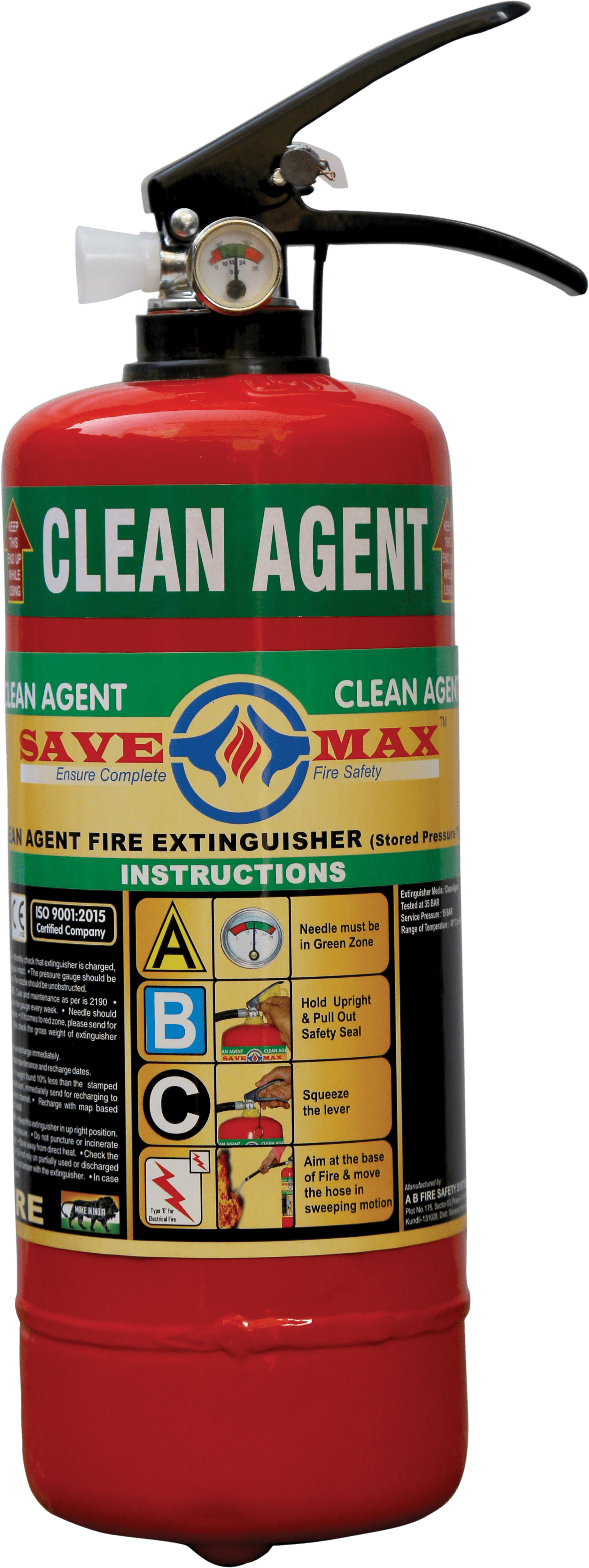 Savemax Clean Agent Fire Extinguisher Ab Fire Safety Systems 