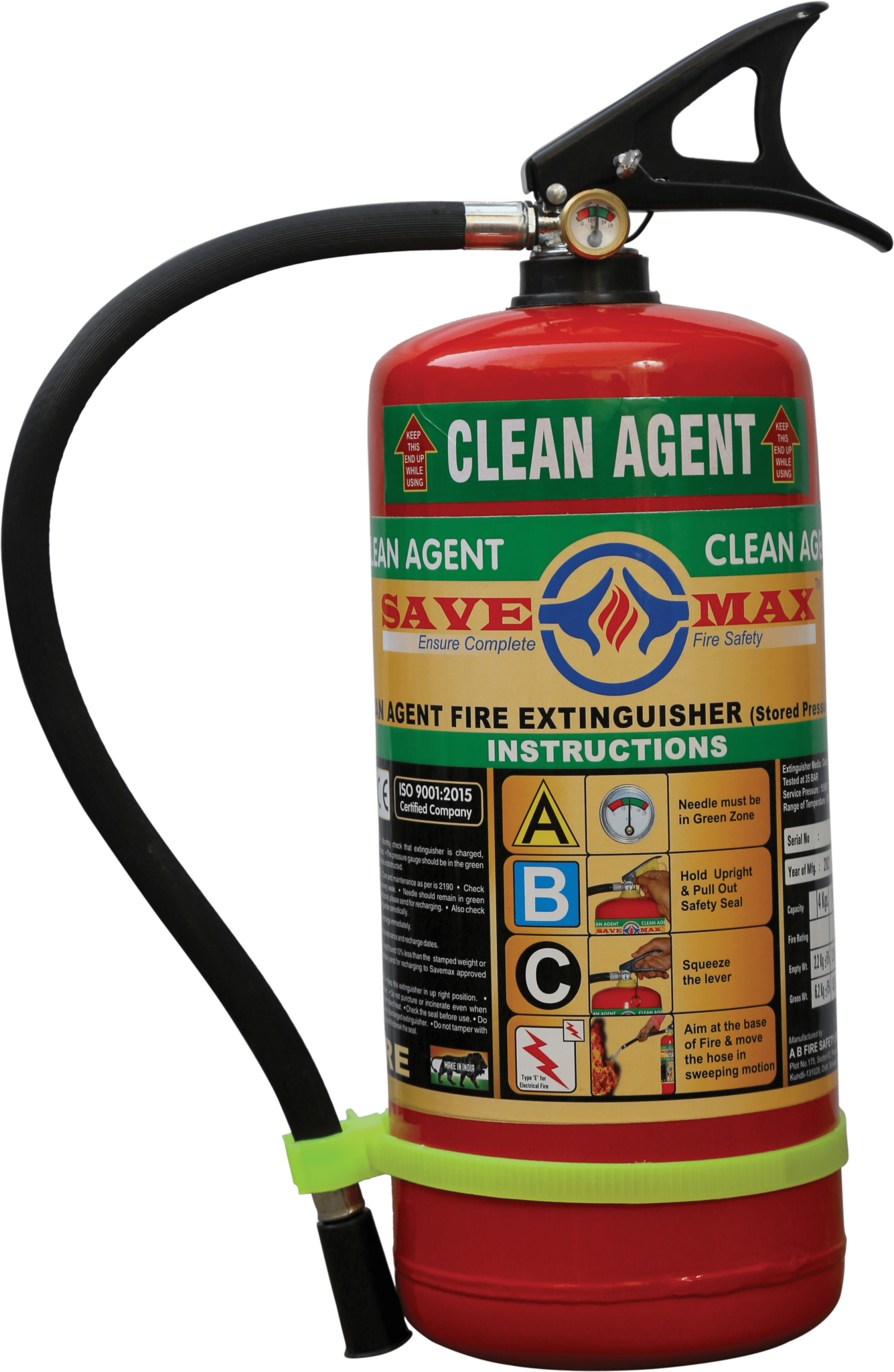 SAVEMAX CLEAN AGENT FIRE EXTINGUISHER AB FIRE SAFETY SYSTEMS